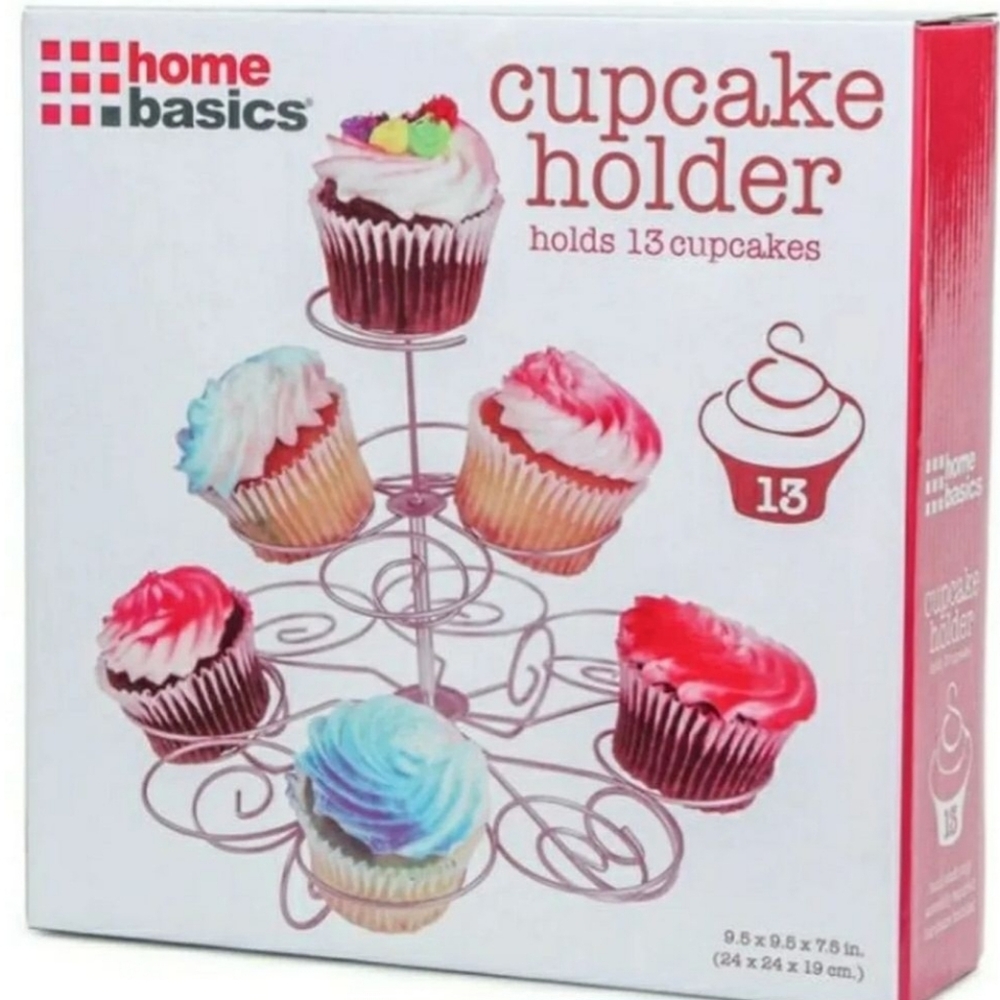 Home Basics Pink Cupcake Holder